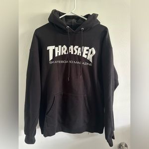 Black and White “THRASHER” Hoodie